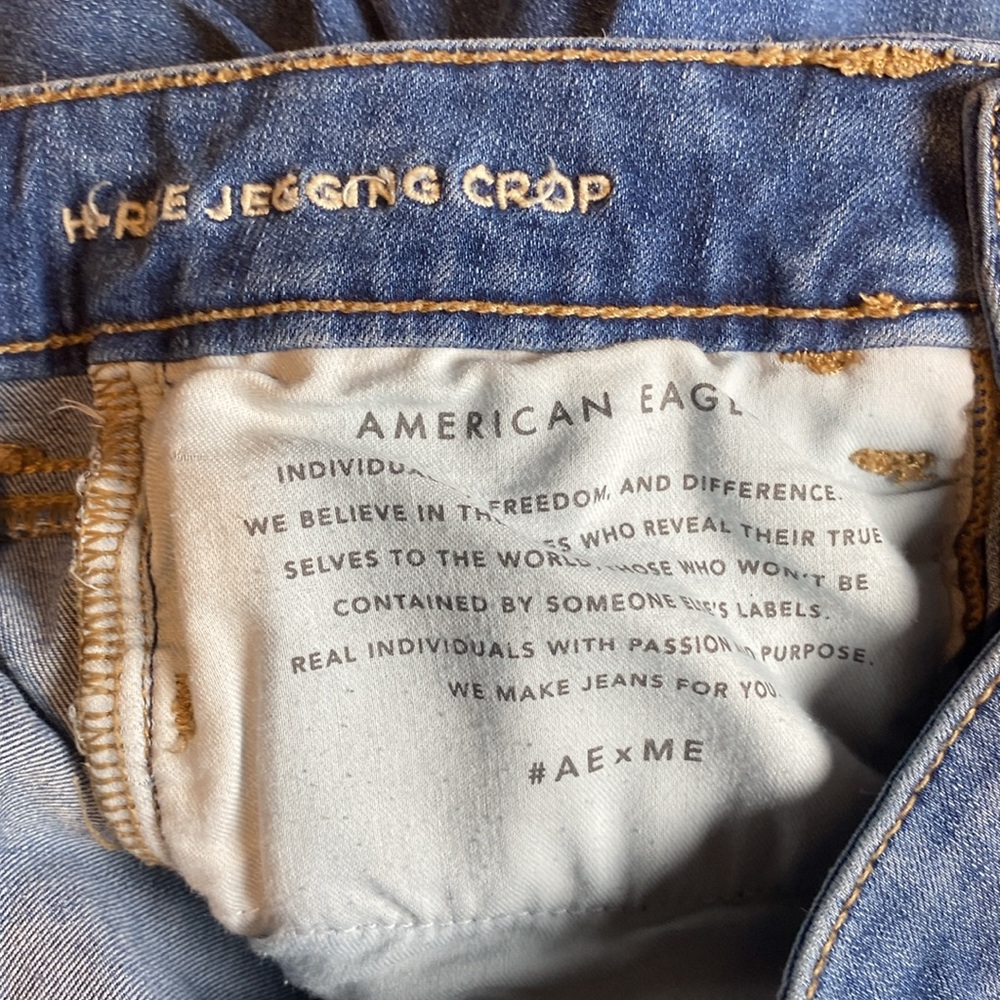 AMERICAN EAGLE JEGGINGS HI RISE JEANS SIZE 4 - Picture 4 of 4